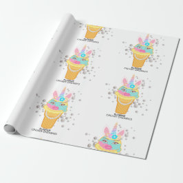 Papel De Presente Creamy Dreamies Birthday Wrapping Paper