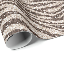 Papel De Presente Creme castanho-esbranquiçado Zebra-relva