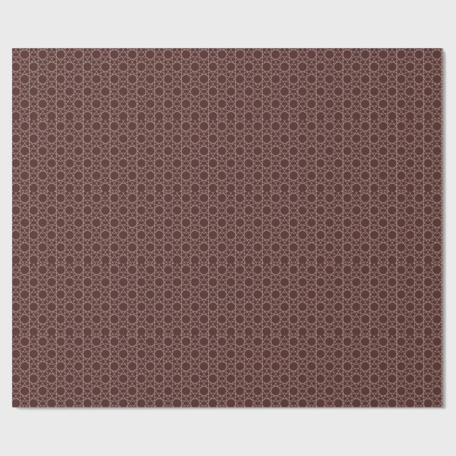 Papel De Presente Creme de Sangue de Boi Geometria (Aberto)