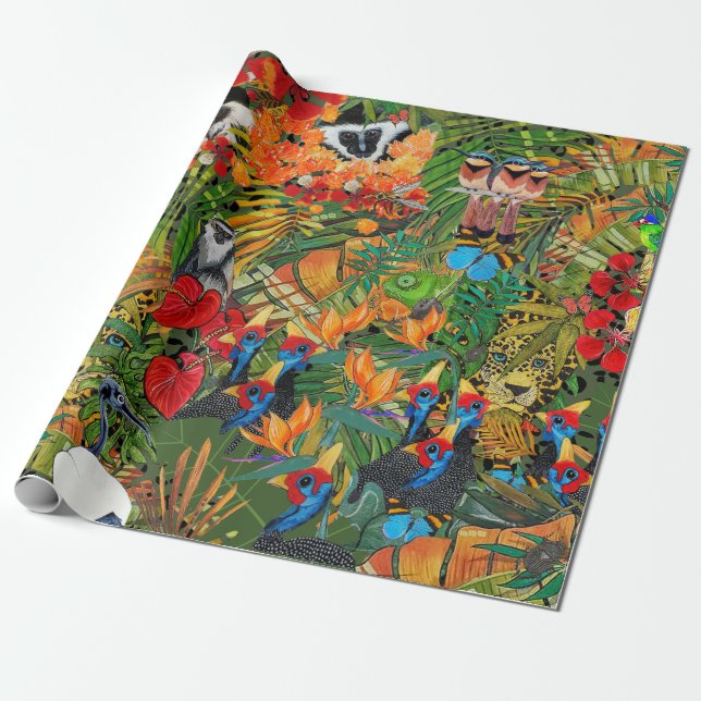 Papel De Presente Criação Selvagem (Desenrolado)