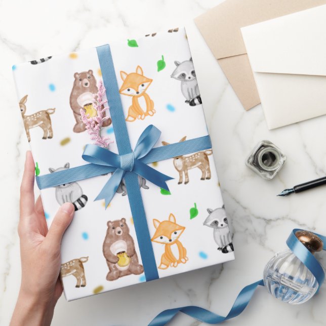 Papel De Presente Criações florestais de animais (Presentear)