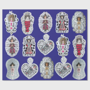 Papel De Presente Criança Jesus,Antecipação de Papel de Natal, Azul