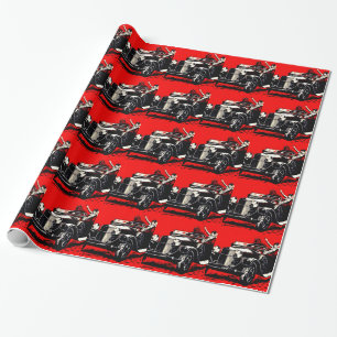 Papel De Presente Criança Krampus Vermelha Seqüestrando Mulheres Car