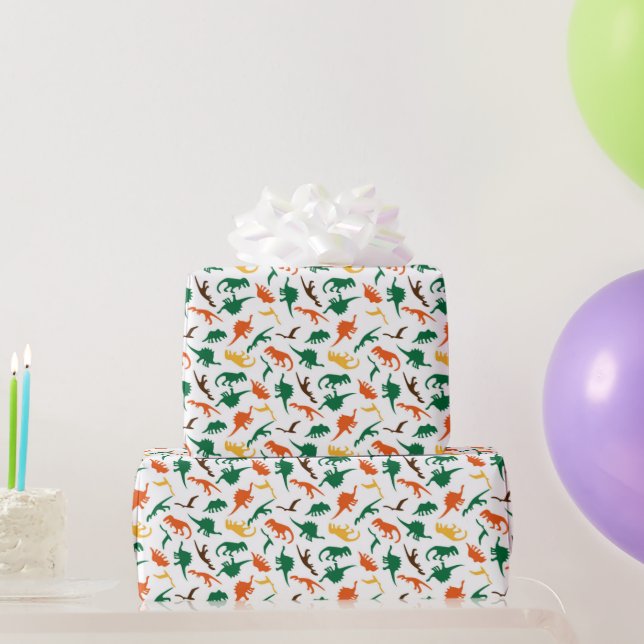 Papel De Presente Crianças Dinossauros  (Presentes para festas)