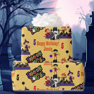 Papel De Presente Crianças do Dia de Aniversário Personalizam