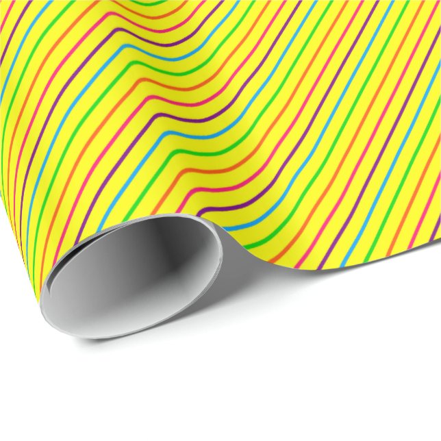 Papel De Presente Crianças Loucas Cores De Presente Com 04 Laminados (Ponta do rolo)