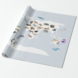 Papel De Presente Crianças - O Mundo dos Animais