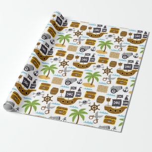 Papel De Presente Crianças piratas