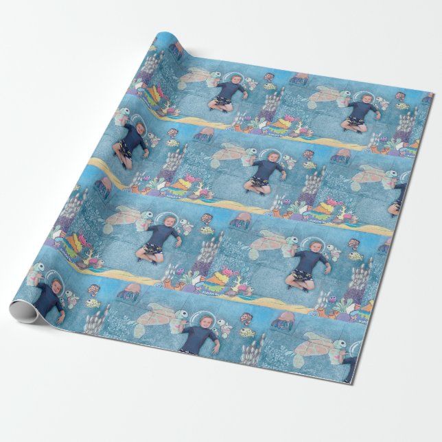 Papel De Presente CriançasArt para COC - Explorador subaquático (Desenrolado)