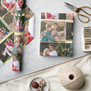 Papel De Presente Criar 6 Foto Colagem Aniversário Natal Casamento