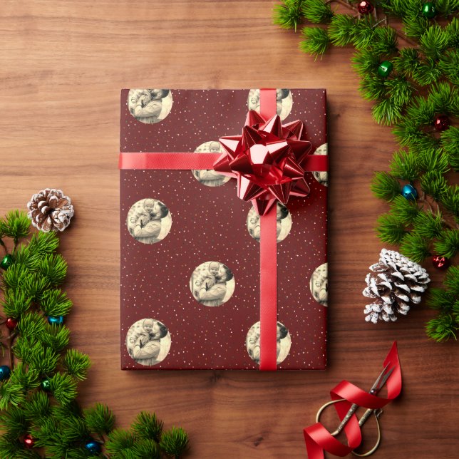 Papel De Presente Criar Foto personalizada ou Mapa de natal do logot (Presente de Natal)