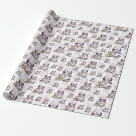 Papel De Presente Criatura Monstro Feliz Correndo