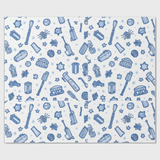 Papel De Presente Cricket Desenho à Mão Doodle Padrão Sem Costura Di