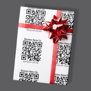 Papel De Presente Crie Instantaneamente Código QR & Nome com Padrão 