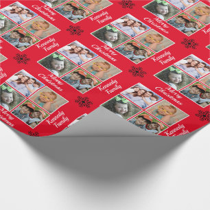 Papel De Presente Crie o seu próprio 4 Famílias de Fotos Vermelho 