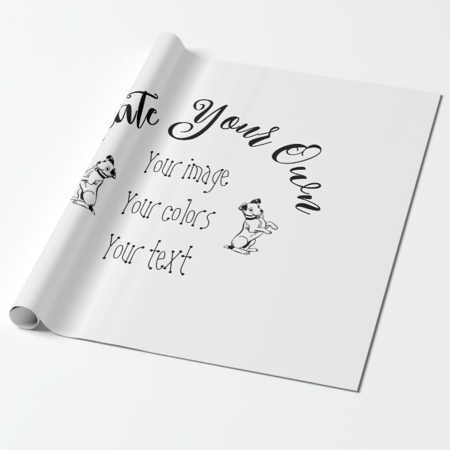 Papel De Presente Crie o seu próprio personalizado (Desenrolado)