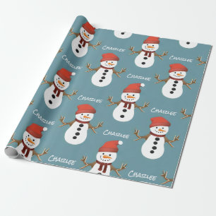 Papel De Presente Crie seu próprio boneco de neve personalizado