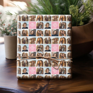 Papel De Presente Crie Seu Próprio Colagem de Instagram com Monogram