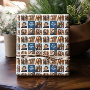 Papel De Presente Crie Seu Próprio Colagem de Instagram com Monogram