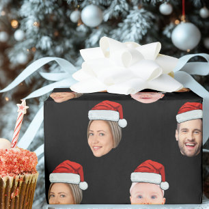 Papel De Presente Crie Seu Próprio Rosto de Chapéu de Papai Noel 3 F