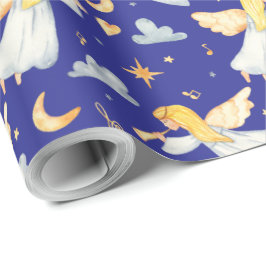 Papel De Presente Crie Seus Próprios Anjos Trombeteando com Escolha 