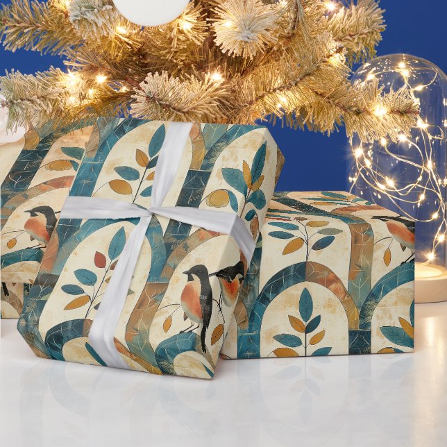 Papel De Presente Crie Seus Próprios Arcos Boho Flores de Oriole (Feriados)