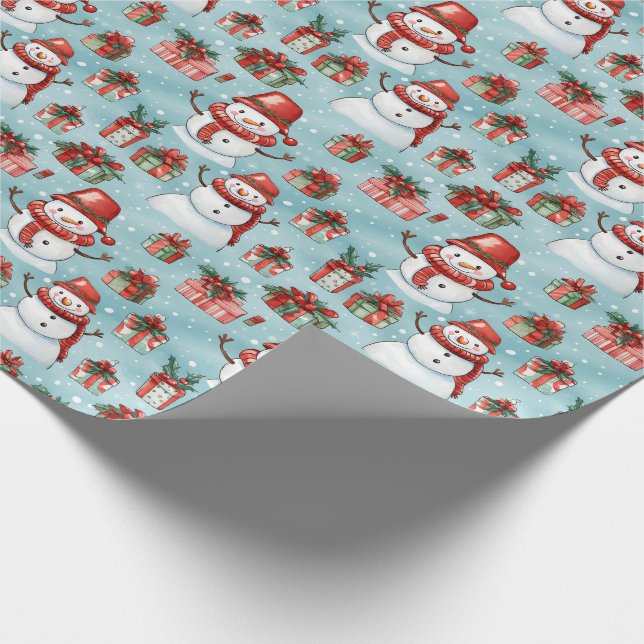 Papel De Presente Crie Seus Próprios Snowmen Cheery (Ponta)