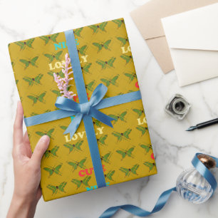 Papel De Presente Crie Sua Própria Borboleta Vintage Fofa Linda e Si