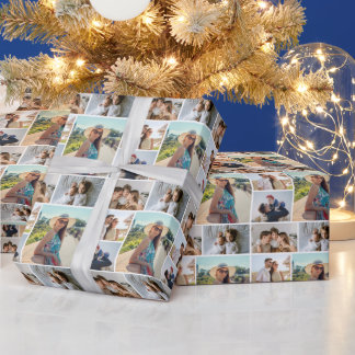 Papel De Presente Crie Sua Própria Colagem de 5 Fotos
