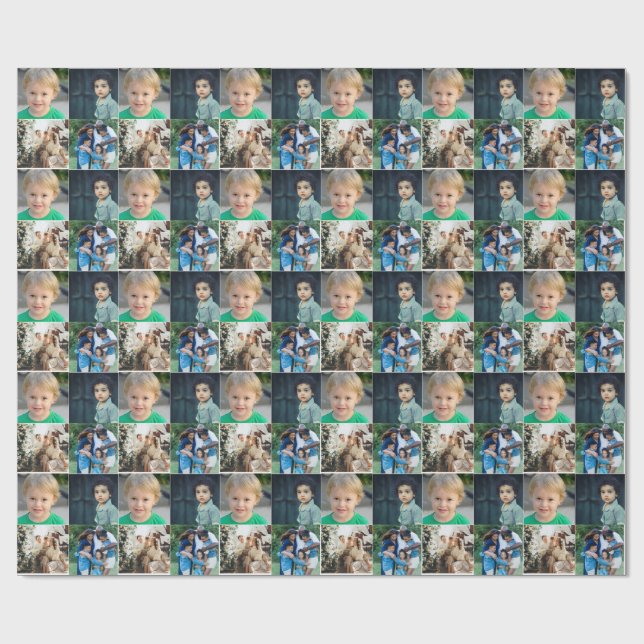 Papel De Presente Crie Sua Própria Colagem de Fotos (Aberto)