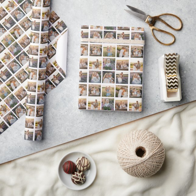 Papel De Presente Crie sua própria grade de 9 fotos personalizada (Artesanato)