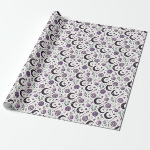 Papel De Presente Crie Sua Própria Magia Floral de Lua Crescente Rox