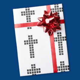 Papel De Presente Crie um padrão cruzado com qualquer logotipo ou im
