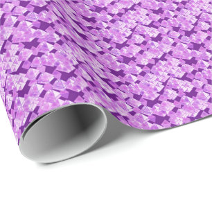 Papel De Presente Cristais pirâmides, roxo