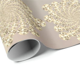 Papel De Presente Cristais Swarovski Dourados Champaço Infinidade Es