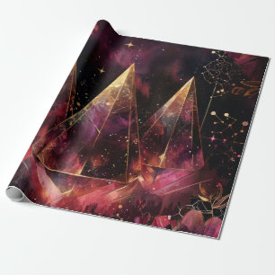 Papel De Presente Cristal Floral da Galáxia Âmice Mística (9)