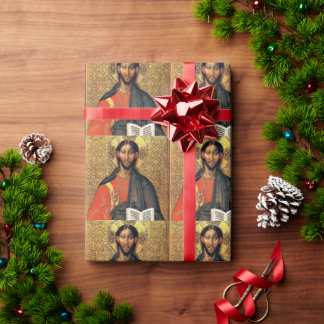 Papel De Presente Cristo Pantocrator Ícone Ortodoxo Século XVI 