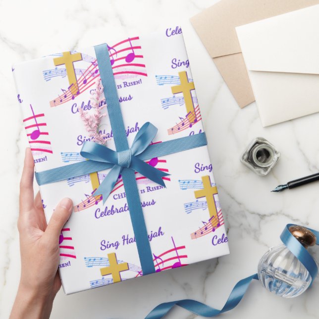 Papel De Presente Cristo Ressuscitou Páscoa Cristã (Presentear)