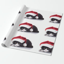 Papel De Presente Cristóvão com papel de moldagem de Santa Hat