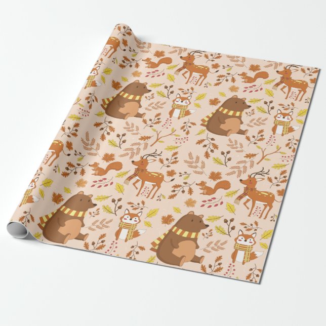 Papel De Presente Critério Florestal Adorável (Desenrolado)