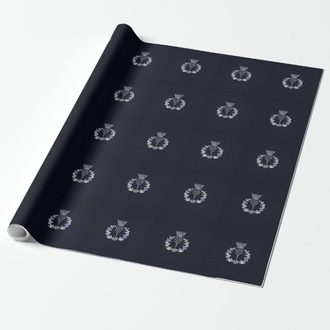 Papel De Presente Cromo com Impressão de fibra de carbono (Desenrolado)