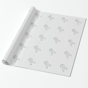 Papel De Presente Cromo como o impressão branco da consciência da