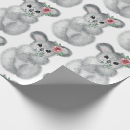 Papel De Presente Crote Koala Bear Simples Watercolor Moderna