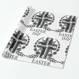 Papel De Presente Cruz do Dia de Páscoa Religiosa Cristã