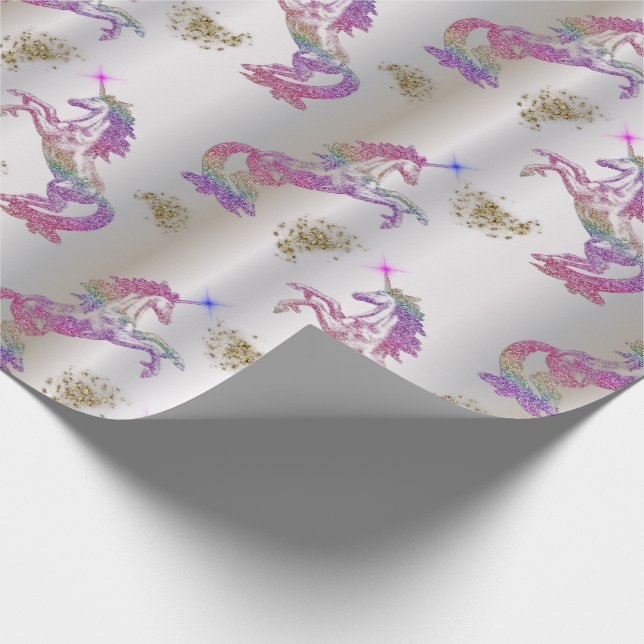 Papel De Presente Crystal Rainbow Unicorns (Ponta)