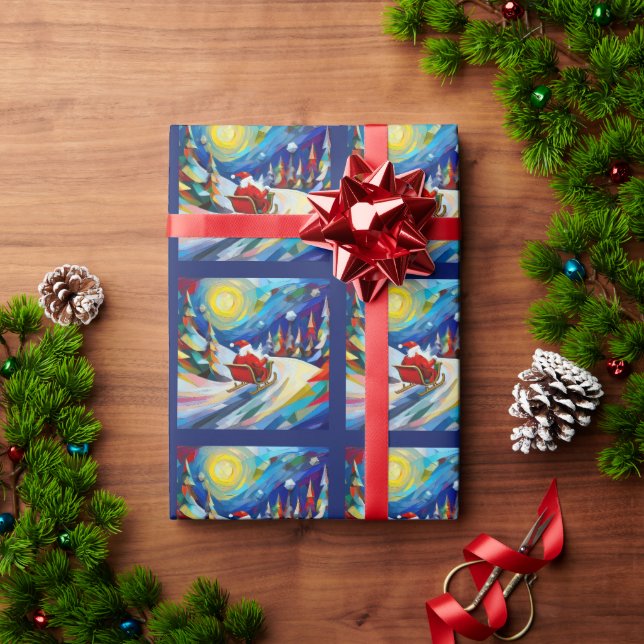 Papel De Presente Cubismo Natal Férias de Natal  (Presente de Natal)