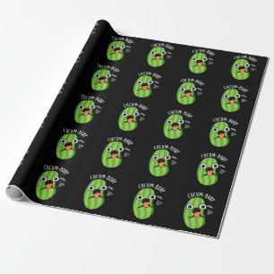 Papel De Presente Cucum-burp Piada de Pepino Engraçada Fundo Escuro