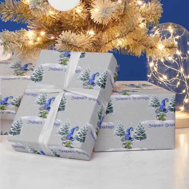 Papel De Presente Cumprimentos de Natal Gnome de Natal  (Feriados)