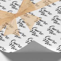Cuore Mio (Meu Coração) Script Preto Chic Repetiçã