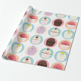 Papel De Presente Cupcake Cuties do papel de envolvimento